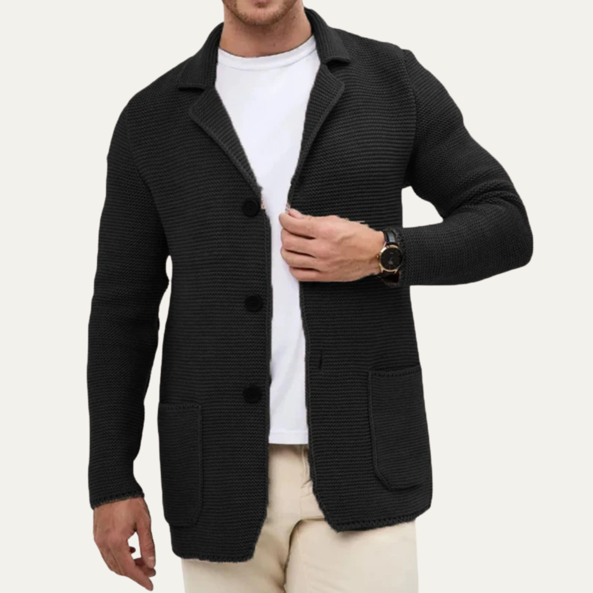 Stylish Men's Knit Button Cardigan Sweater