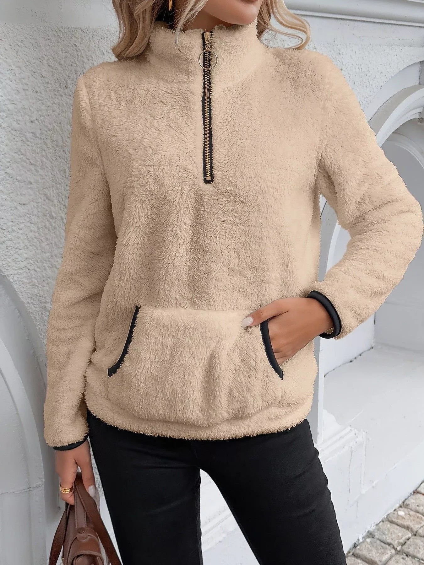 Soft Women's Fleece Pullover Teddy Jacket