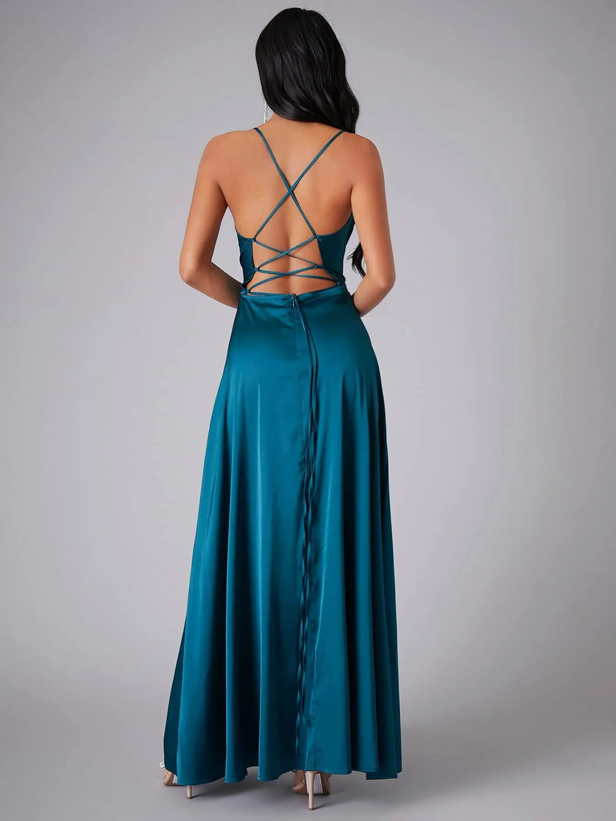 Women's Elegant Satin Maxi Dress