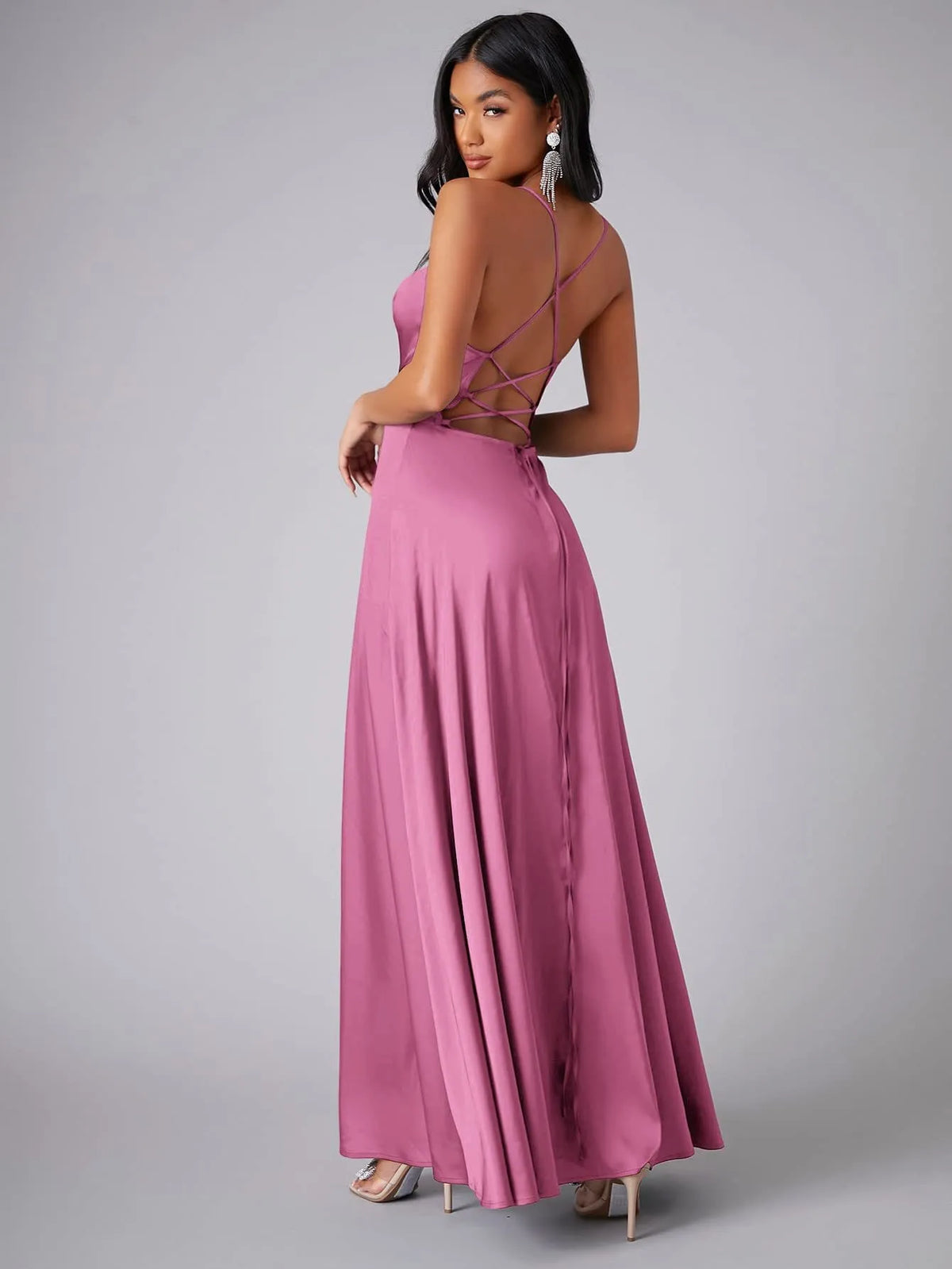 Women's Elegant Satin Maxi Dress