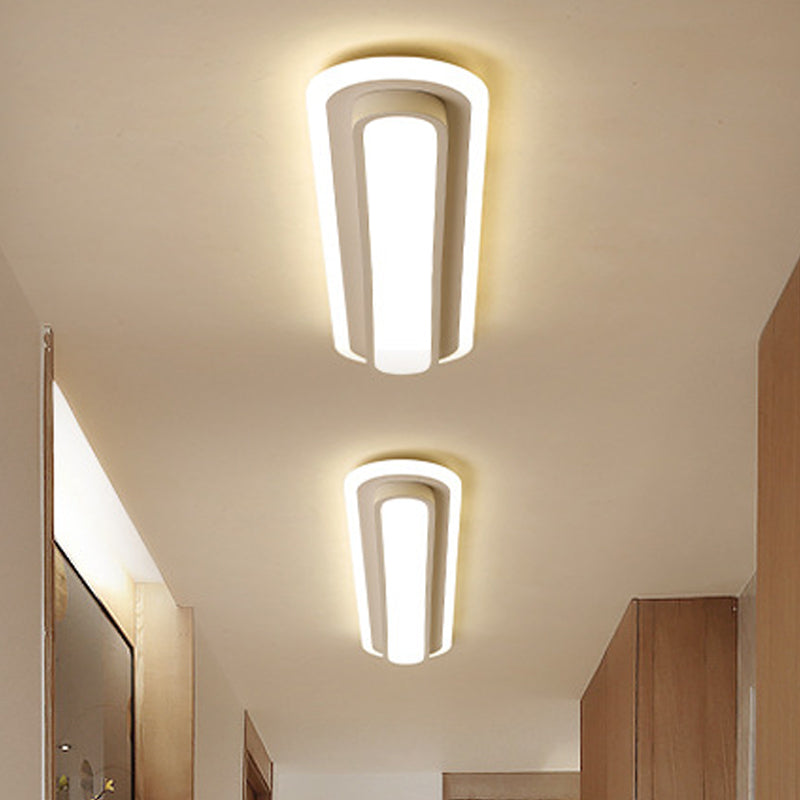 Stylish Circular LED Overhead Light in Black or White