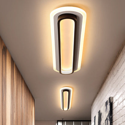 Stylish Circular LED Overhead Light in Black or White