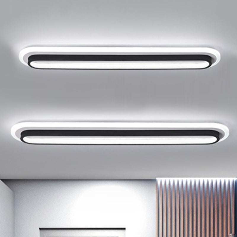 Stylish Circular LED Overhead Light in Black or White