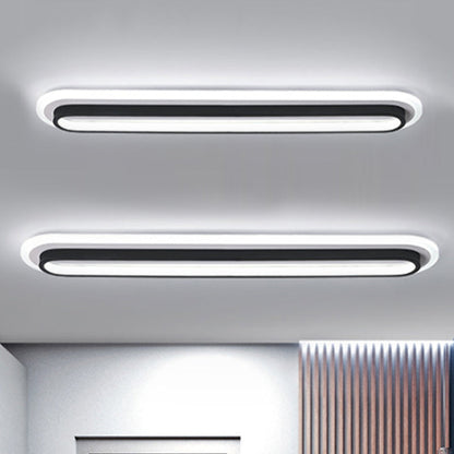 Stylish Circular LED Overhead Light in Black or White