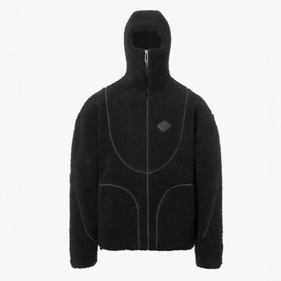 Men's Casual Wool Blend Zip-Up Hoodie