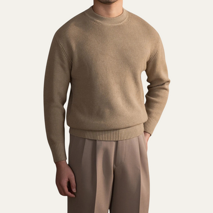 Warm Men's Wool Crew Neck Sweater