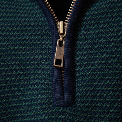 Men's Thick Cable Knit Quarter Zip Sweater