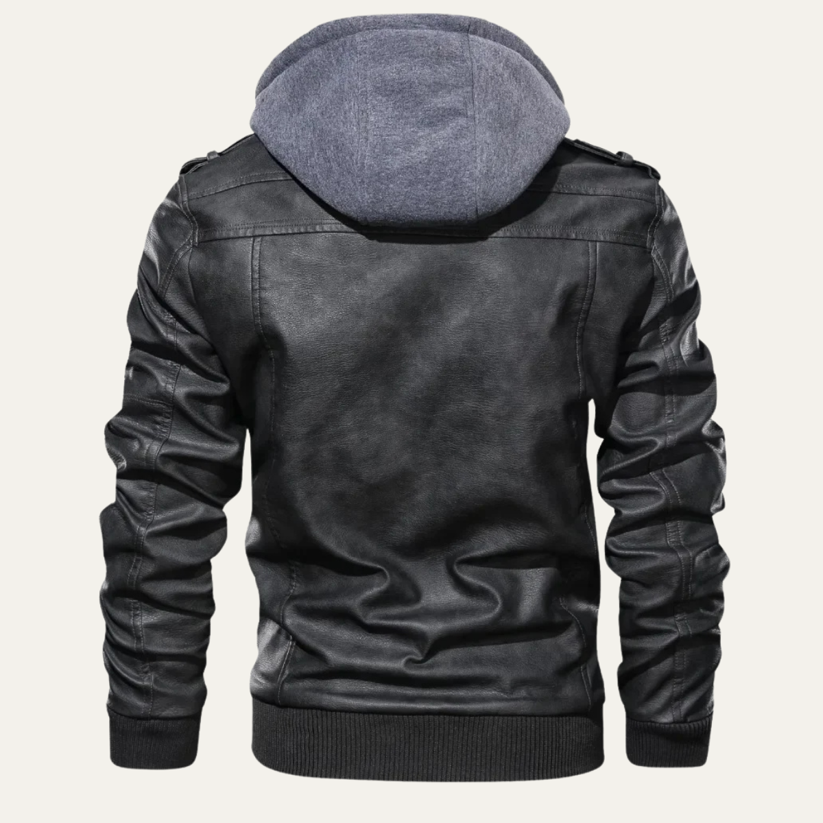Classic Mens Retro Leather Biker Jacket