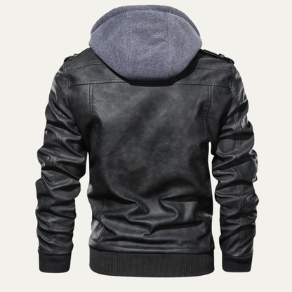 Classic Mens Retro Leather Biker Jacket