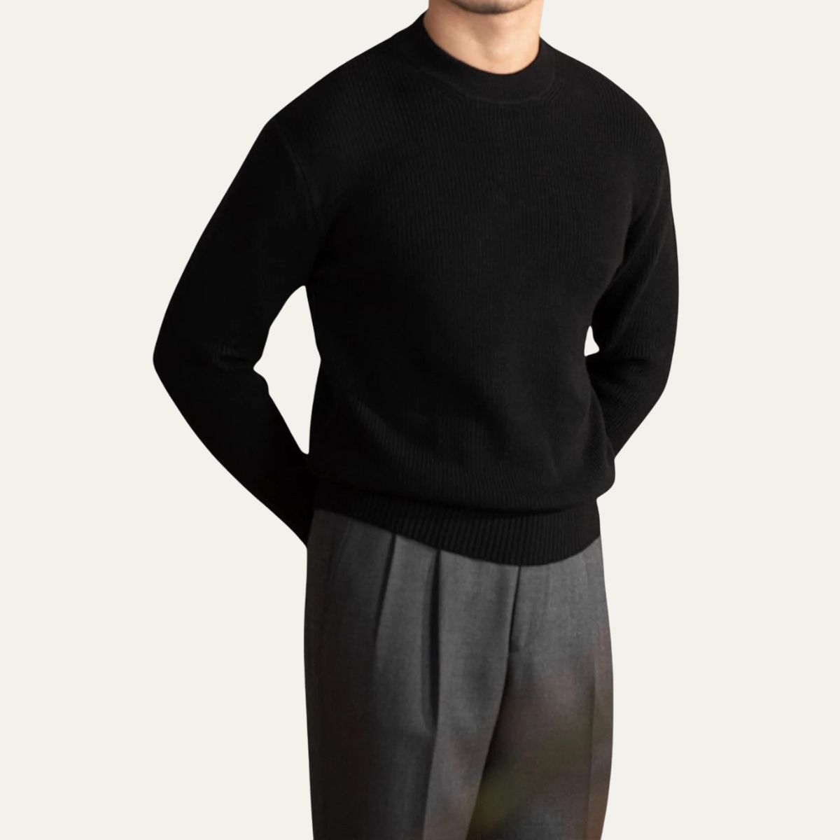 Warm Men's Wool Crew Neck Sweater