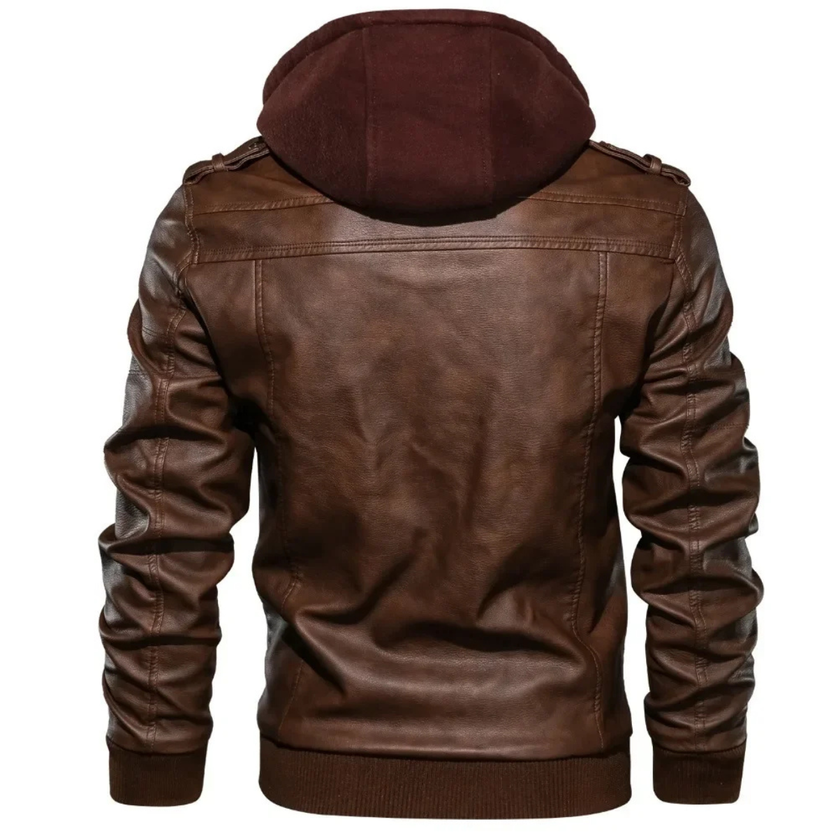 Classic Mens Retro Leather Biker Jacket