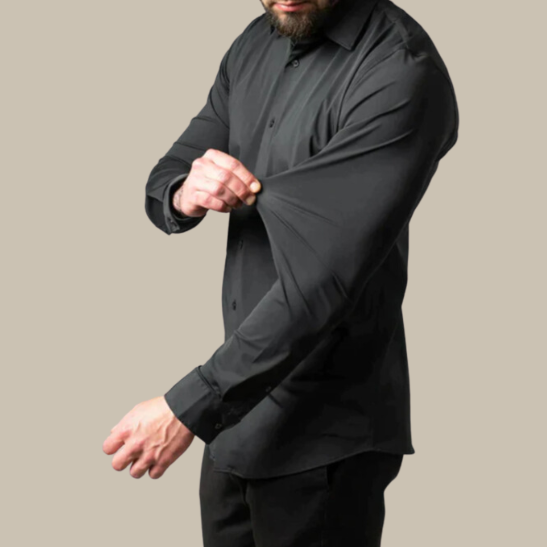 Relaxed Fit Mens Shirt - Soft Stretch Dress Shirt