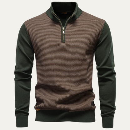 Warm Mens Half Zip Fleece Winter Sweater