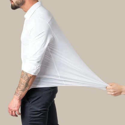 Relaxed Fit Mens Shirt - Soft Stretch Dress Shirt