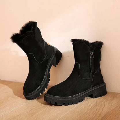 Comfy Faux Fur Winter Boots for Women - OutfitLondon
