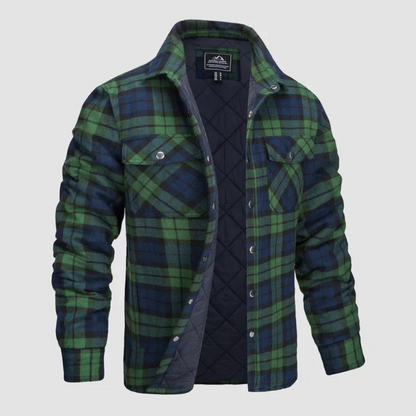 Warm Plaid Flannel Lumberjack Jacket for Men - OutfitLondon