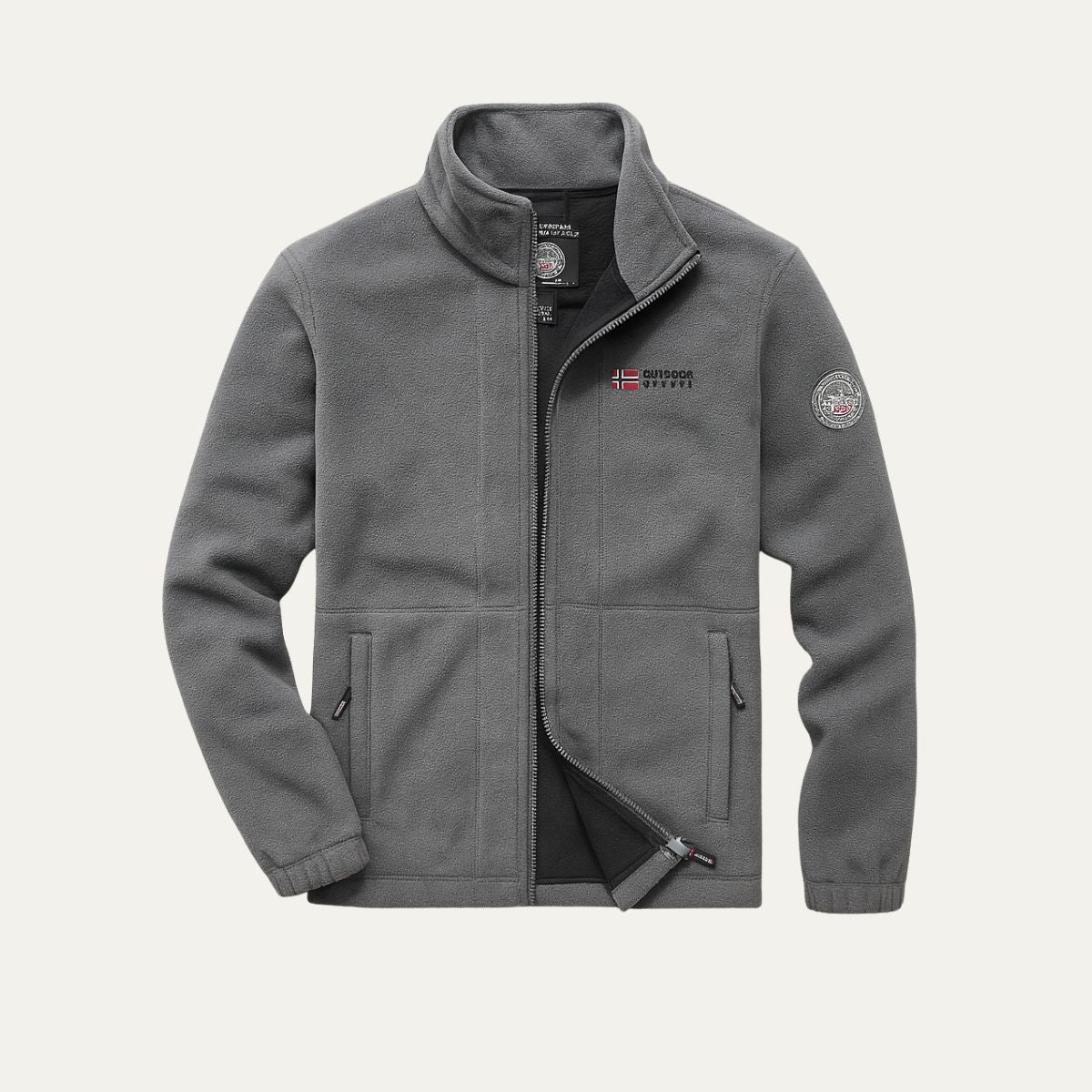 Men's Thick Quilted Fleece Zip Up Jacket