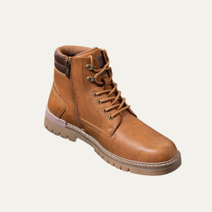 Tough Tactical Lace Up Ankle Boots with Rubber Sole
