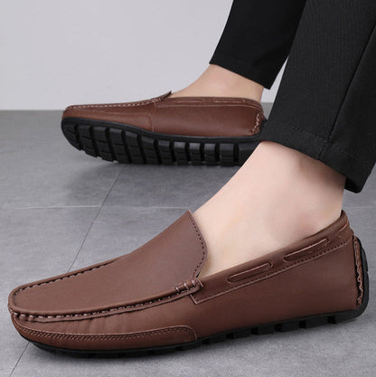 Classic Real Leather Slip On Shoe