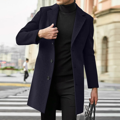 Warm Mens Slim Fit Wool Winter Coat