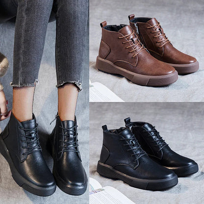 Cozy Classic Low Heel Ankle Boots for Women