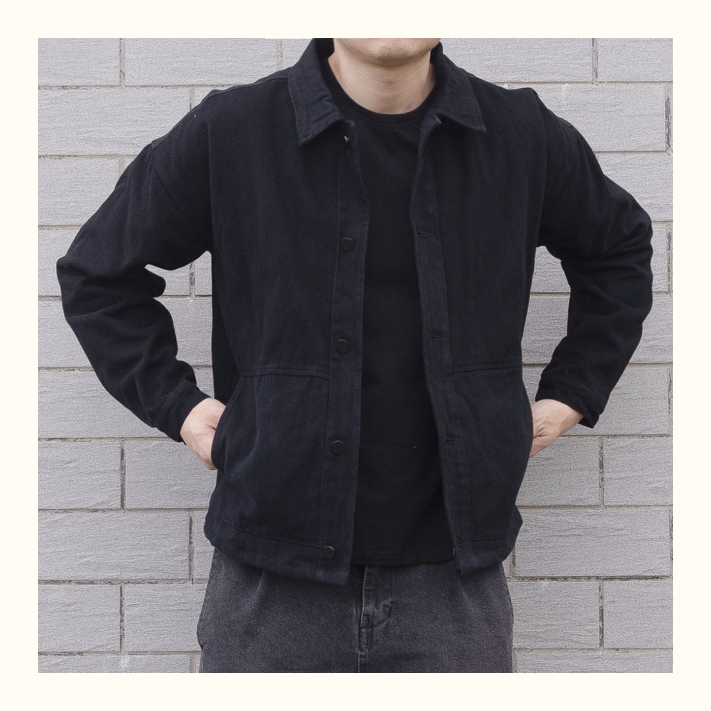 Relaxed Fit Men's Casual Button Down Jacket