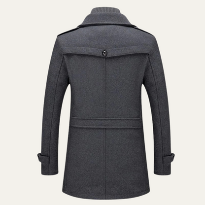Stylish Men's Waterproof Trench Coat with Stand Collar