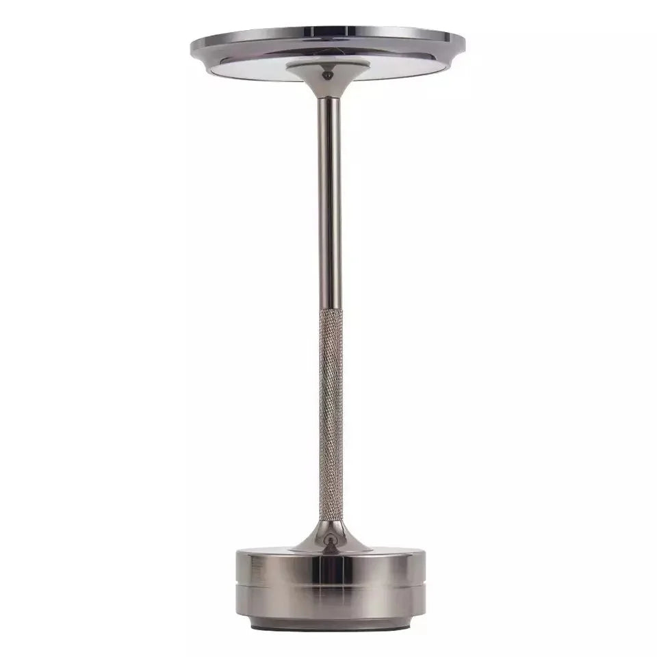 Metallic Cordless Rechargeable Table Lamp& Waterproof Desk Light