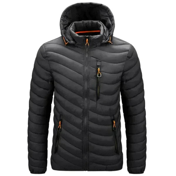 Waterproof Down Parka Jacket with Removable Hood - OutfitLondon