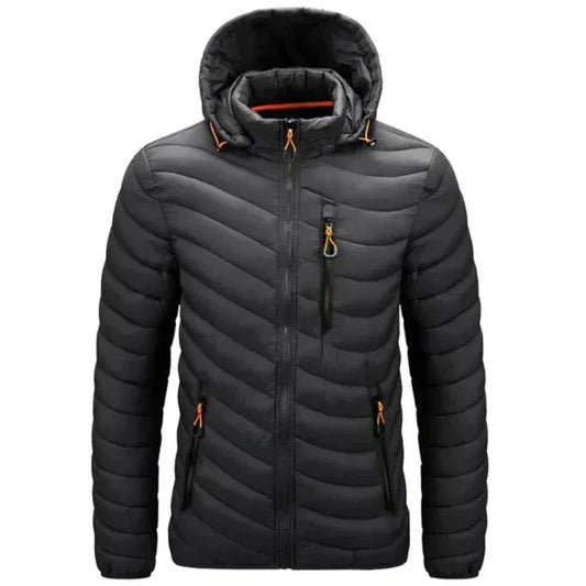 Waterproof Down Parka Jacket with Removable Hood - OutfitLondon