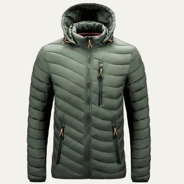 Warm Water Resistant Padded Mens Puffer Coat