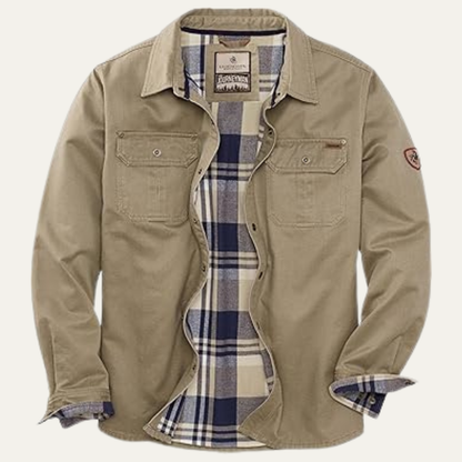 Warm Water Repellent Men's Cotton Flannel Jacket