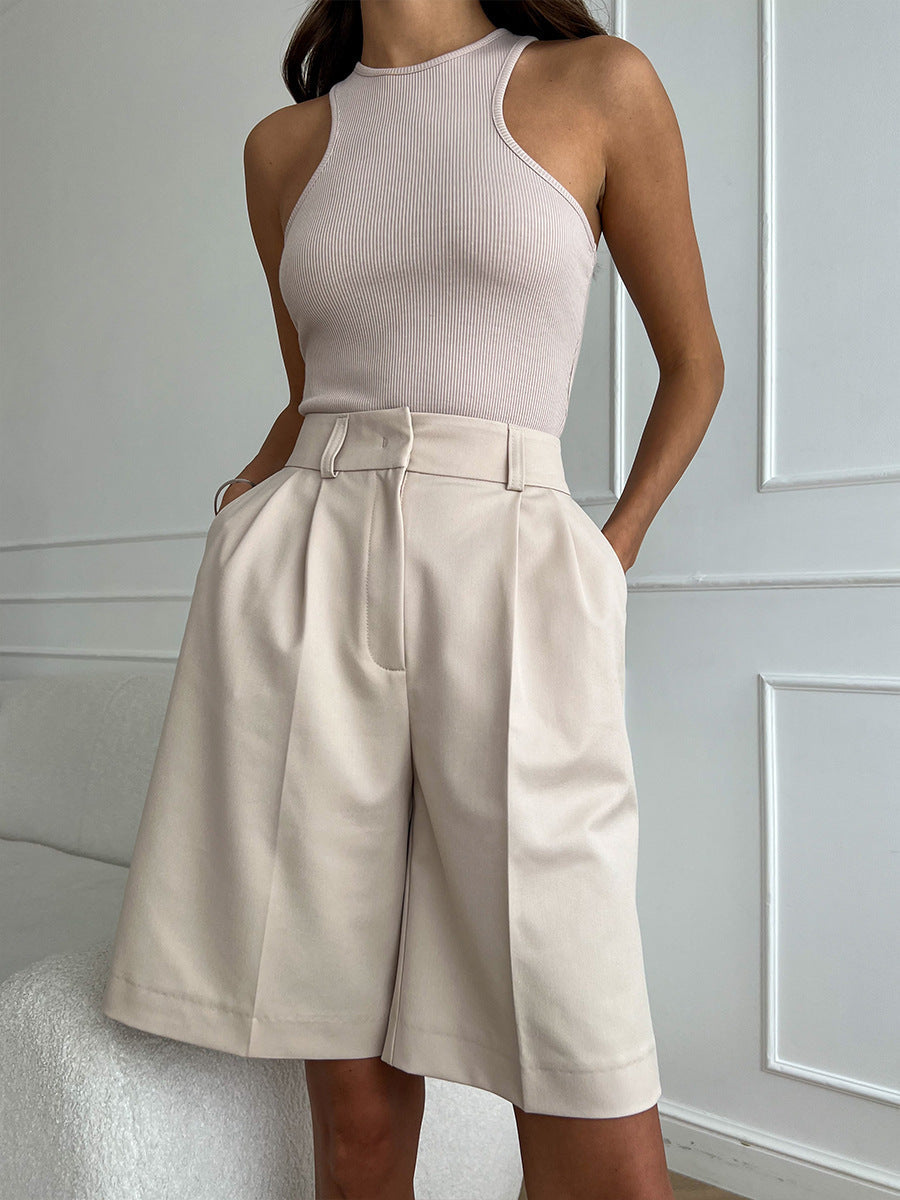 Women's Casual Cotton Bermuda Five-Point Shorts