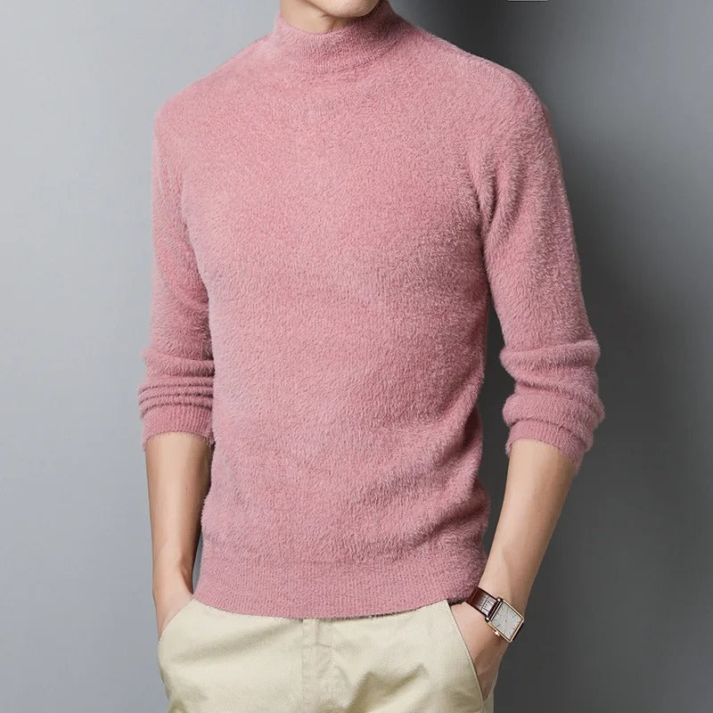 Comfortable Vintage Style Crew Sweater - OutfitLondon