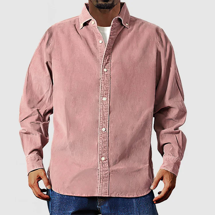 Rustic Textured Button Down Shirt