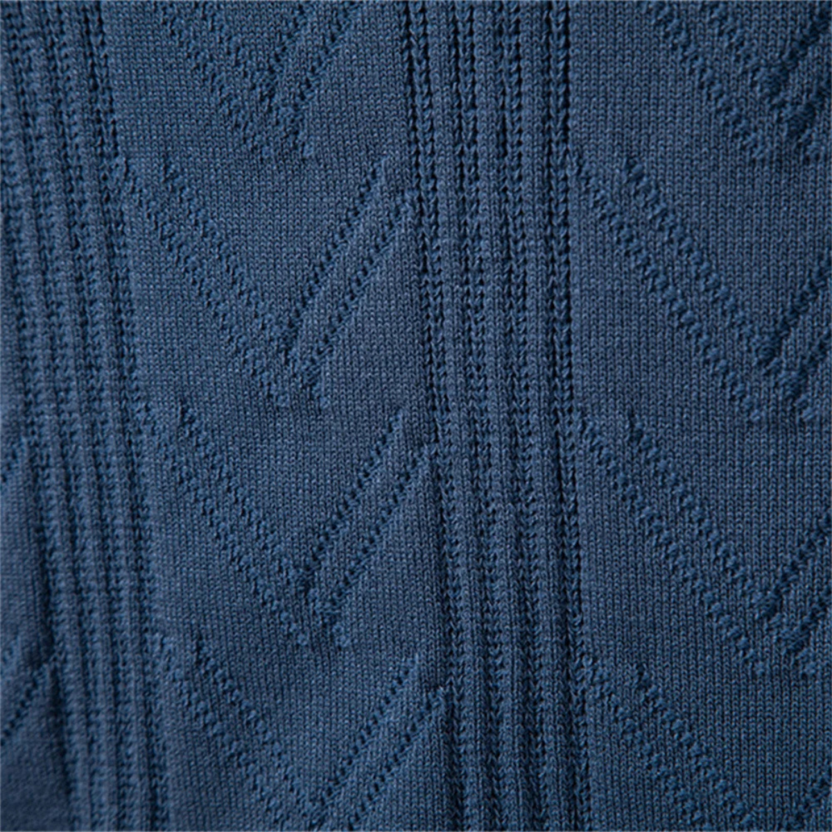 Tailored Fit Mens V Neck Knit Polo Sweater