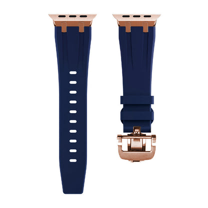 Strong Rubber Watch Band With Safe Clasp