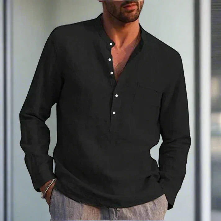 Classic Cotton Shirt with Pocket