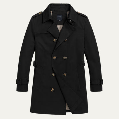Classic Waterproof Long Trench Coat for Men