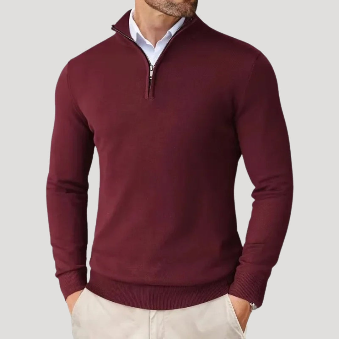 Warm Half Zip Knitted Sweater