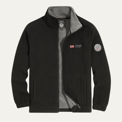 Men's Thick Quilted Fleece Zip Up Jacket