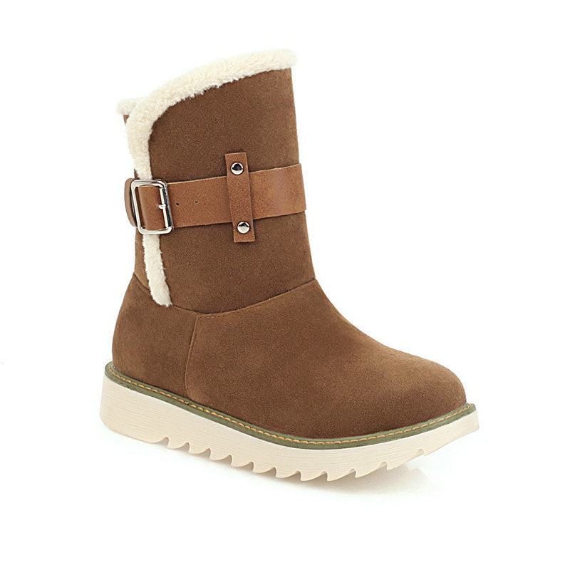 Warm Non Slip Ankle Snow Boots Winter Fur Lining Booties8945