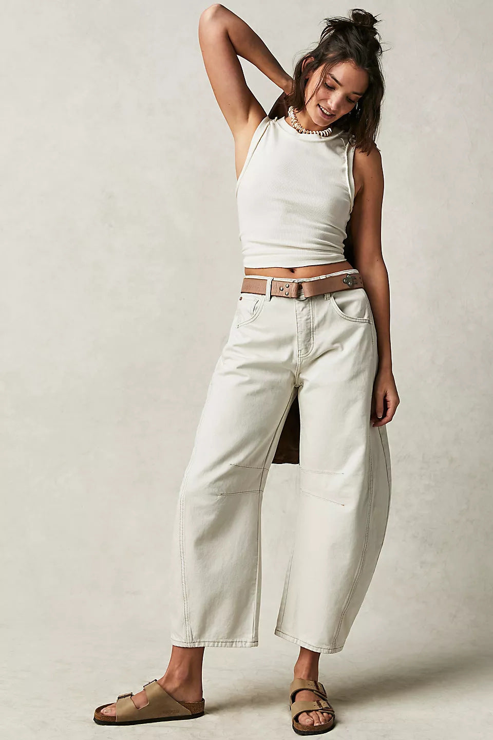 Women's Classic Mid-Rise Wide Leg Denim Jeans
