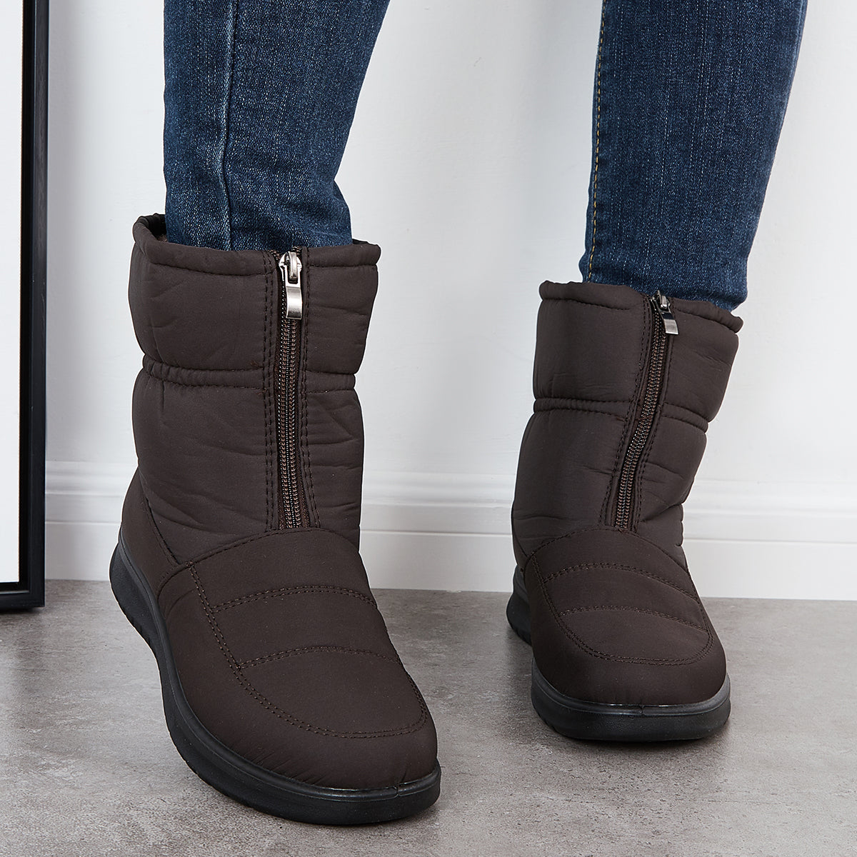 Waterproof Winter Snow Boots Warm Fur Lining Booties
