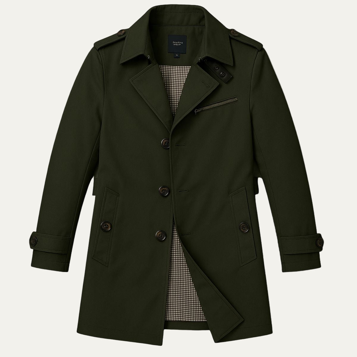 Classic Waterproof Long Trench Coat for Men