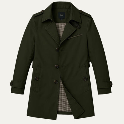 Classic Waterproof Long Trench Coat for Men