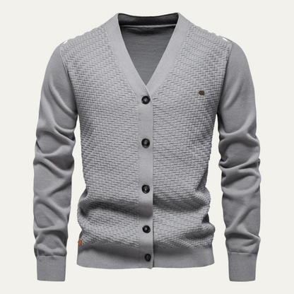 Classic Men's Button Front Knitted Sweater