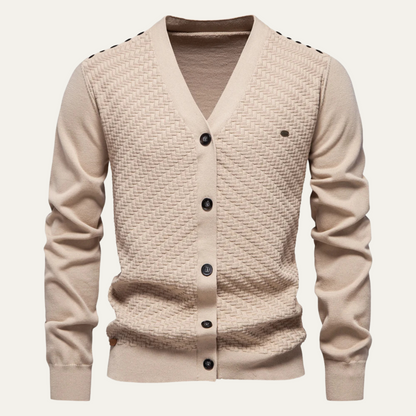 Classic Men's Button Front Knitted Sweater - OutfitLondon