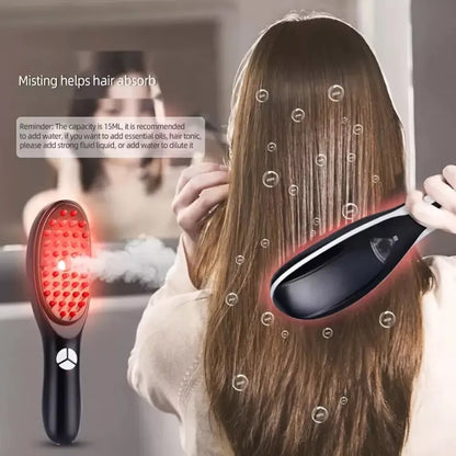 Scalp Massager Spray Brush – Massage, Light Therapy & Essential Oil Diffuser