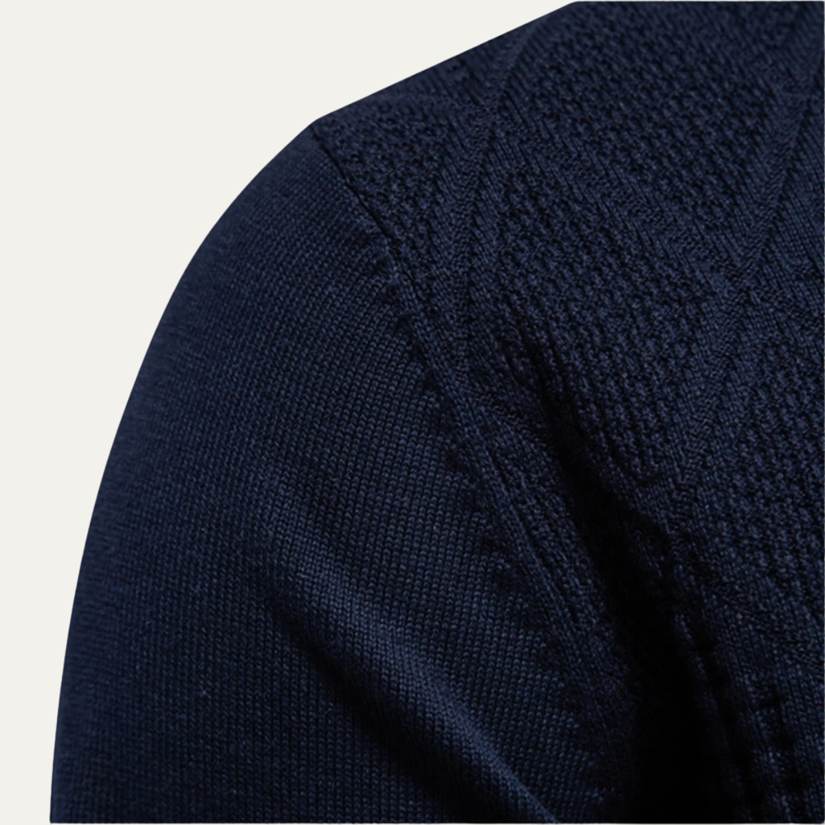 Relaxed Fit Men's Geometric Knit Polo Sweater